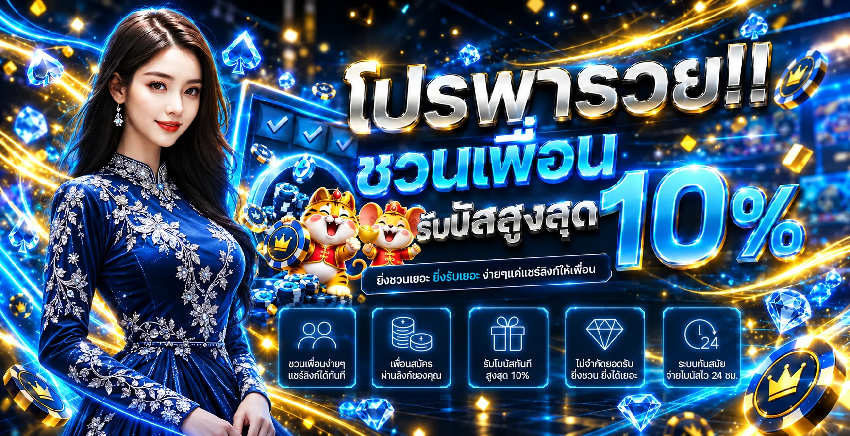 โปรโมชั่นชวนเพื่อน SHARK699 พร้อมมาสคอตเกม