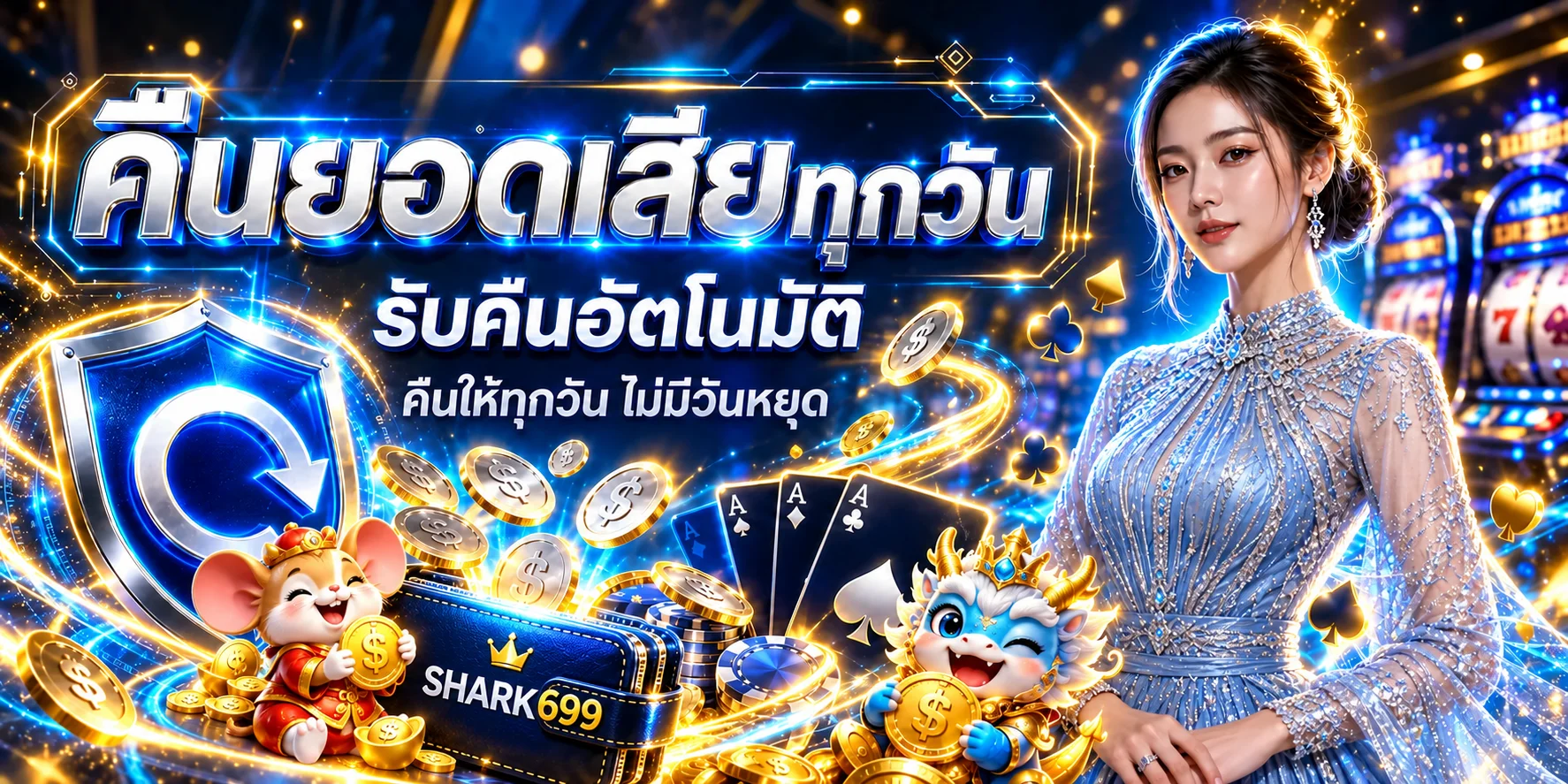 คืนยอดเสียรายวัน SHARK699 พร้อมระบบอัตโนมัติ
